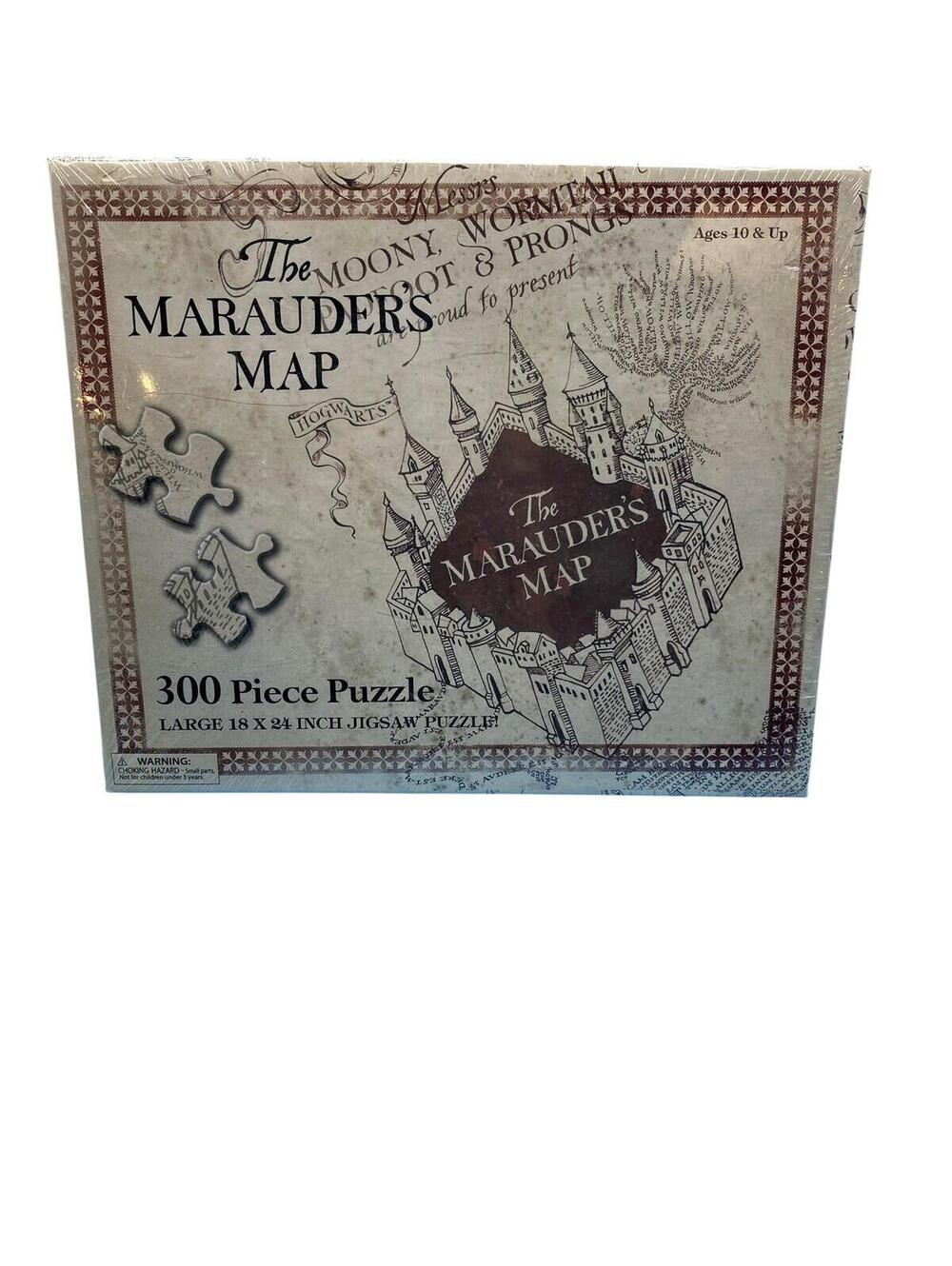 Warner Bros Harry Potter Marauder's Map 300 Piece Jigsaw Puzzle Brown New Sealed